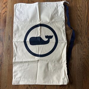 New Vineyard Vines Canvas Beach Bag Tote Travel Laundry Drawstring 21"x33" Logo
